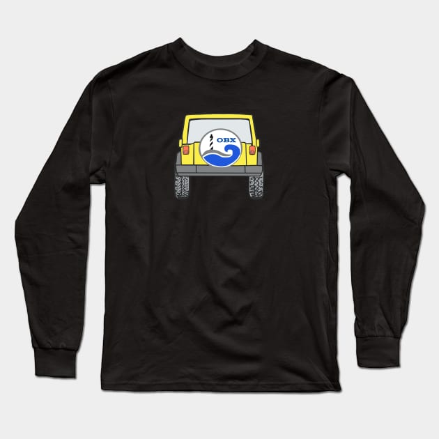 OBX Jeep Yellow Long Sleeve T-Shirt by Trent Tides